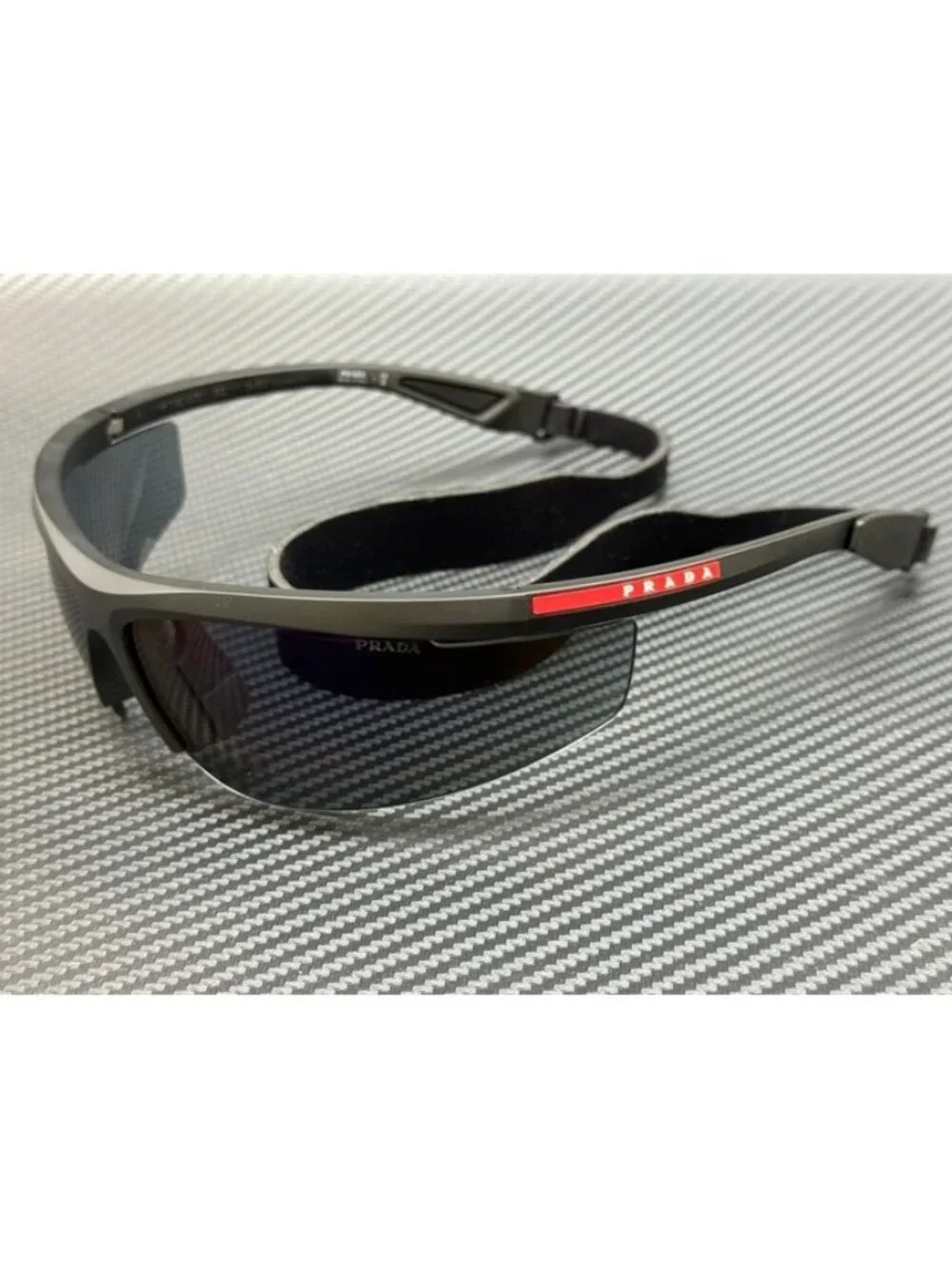 New Prada Linea Rossa Men Matte Black Sunglasses 96-10-130